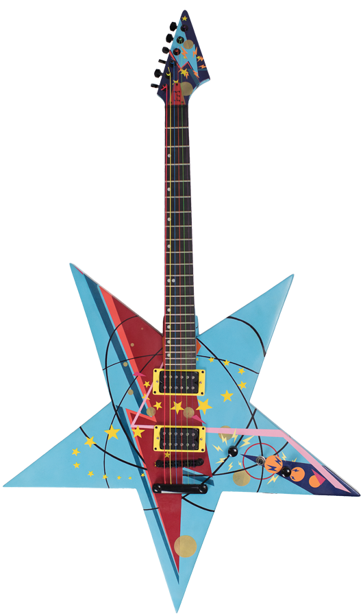 LADY STARDUST . ESMALTE SOBRE GUITARRA ELECTRICA. 110 x 64,5 x 6 cm.