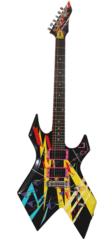 PURPLE RAIN . ESMALTE SOBRE GUITARRA ELECTRICA. 110 x 36,5 x 5 cm.